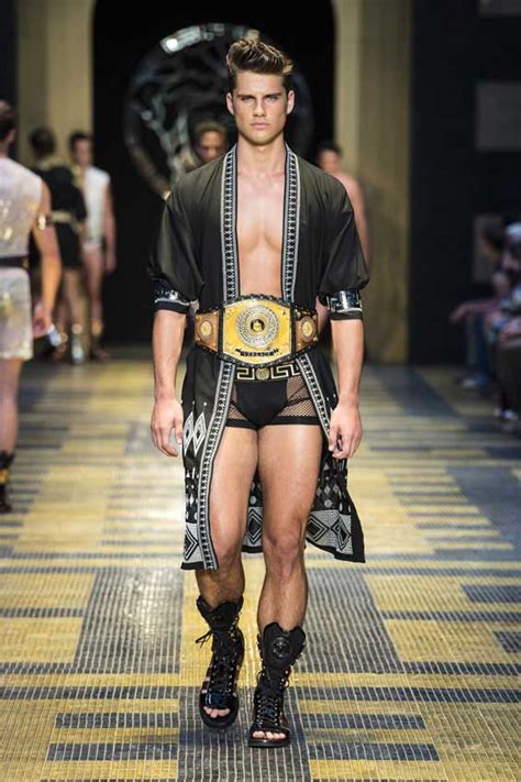 versace underwear catwalk|versace men's clothing.